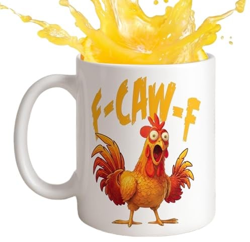 Zasdvn Hahn Kaffeetassen, Cartoon Hahn Becher, 350 Milliliter