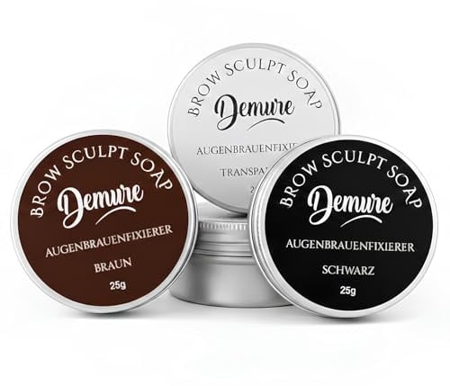 Demure Brow Sculpt Soap 25g – Augenbrauenfixierer für Long-Lasting Brow Lift – Ohne Weißschleier – Starker Halt –Augenbrauen Styling Seife, Augenbrauengel 24H Laminierung Effekt (Braun)