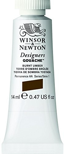 Winsor & Newton 14ml Designers Gouache Tube - Burnt Umber