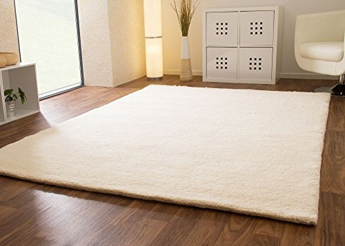 Steffensmeier Berber Teppich Nador | 100% Schurwolle | Handgeknüpft |15/15 Double | Uni, Größe: 60x90 cm