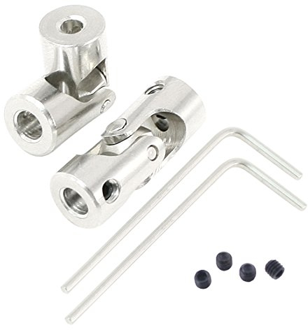 sourcing map 2 Set Silberton 3mm bis 4mm Durchmesser Rund Steckdose Metall Universal Kupplung DE de
