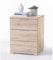 Stella Trading Universal Nachttisch in Eiche San Remo Hell Optik - Moderner Nachtschrank mit drei Schubladen für Ihr Boxspringbett - 46 x 61 x 42 cm (B/H/T)