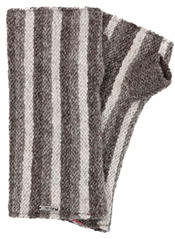 alpengoa Damen Gestrickte Pulswärmer Carmen C Natur