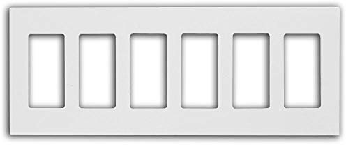 Leviton Placa de pared Decora Plus sin tornillos, policarbonato, blanco, 80326-SW