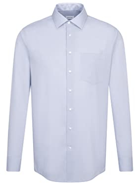 Seidensticker Herren Business-Hemd - Regular Fit - Bügelfrei - Kent-Kragen - Langarm - 100% Baumwolle