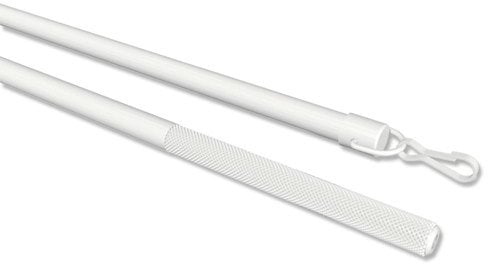 Interdeco Schleuderstab in Weiß aus Aluminium für Gardinen/Schiebevorhänge, Simply, 75 cm
