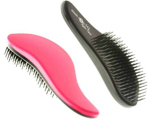 Mane Tamer Hair Brush. For Tangle Free Hair. For Wet & Dry Hair (Pink) | Head Jog 111