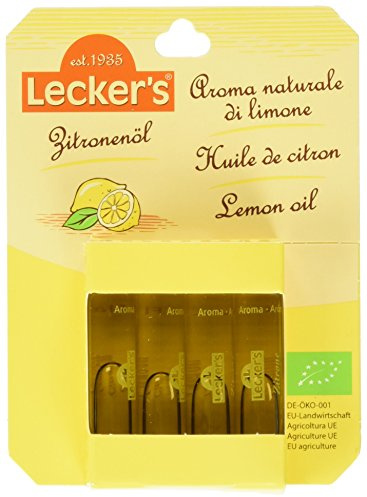 Lecker's Aroma Naturale di Limone [4 scatole con 4 fiale ciascuna]