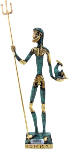 Antike griechische Bronze Museum Statue von Poseidon Olympian Pantheon God Of The Sea (146)