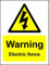 Warning Electric Fence Sign - 1.2mm Rigid Plastic 200mm x 150mm
