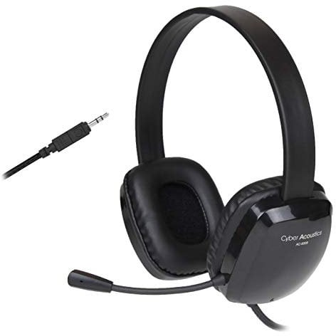 Stereo Headset with Unidirectional Noise-Canceling Microphone. Compatible with PC's, Macs, Chromebooks, Microsoft Surface, Tablets, Smartphones, and Most Gaming Systems) (AC-6008)
