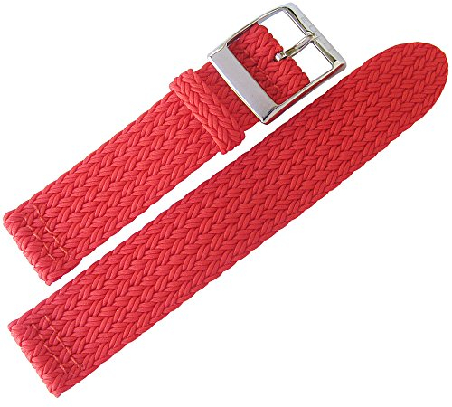 Eulit Palma Pacific Uhrenarmband, 20 mm, Perlon, Rot