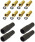 Premium X 8x F-Stecker 7,5 mm vergoldet mit Dichtring und 4x Gummidichtung Set für Sat Empfang
