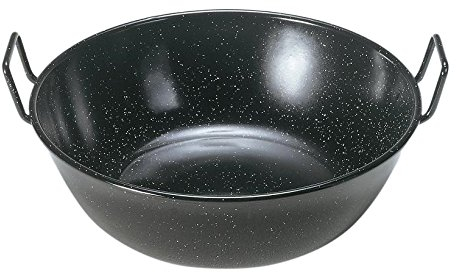 La Ideal 87024 Sartén profunda esmaltada resistente con dos asas, 1,7 L, acero, 1,7 litros, negro
