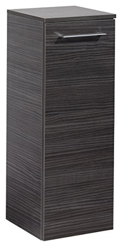 FACKELMANN B.PERFEKT Midischrank in Anthrazit/Dark Oak – Modernes Design, Maße 30,2 x 81 x 32 cm, Made in Germany, Ideal für stilvolle Badezimmer
