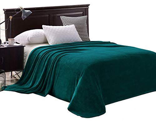 Exclusivo Mezcla Fleece Blanket King Size for Bed, Super Soft and Warm, All Season Use, Cozy, Plush, Lightweight, 230x265 CM, Teal