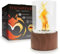Cheminée de Table Unique au Look Bois élégant - Ensemble de feu de Table XXL pour intérieur et extérieur - Cheminée de Table à l'éthanol Bio - Durée de Combustion Infinie - avec Flamme réglable