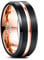 NUNCAD Ring Herren Verlobungsring Damen Schwarz Rosegold Wolframcarbid Ringe Freundschaftsringe Partnerringe 8mm Matt Größe 60