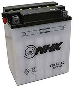 BATTERIE 12V 14Ah YB14L-A2 NHK AVEC ENTRETIEN (QUALITE PREMIUM)