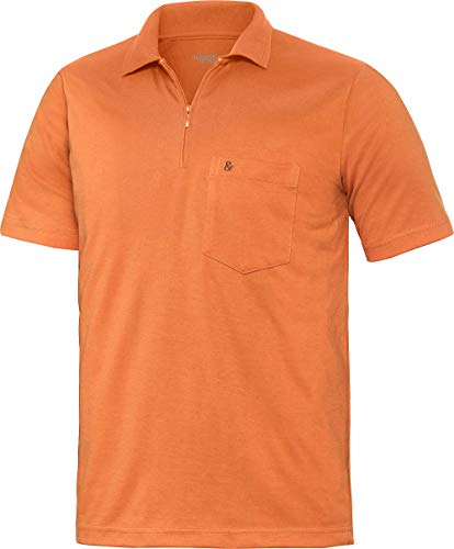 HENSON&HENSON Herren Poloshirt Kurzarm mit Zipper, sportliches Polohemd aus weichem Jersey in Mehreren Farben, Kurzarm-Polo in gerader Schnittform, Gr. 48-60
