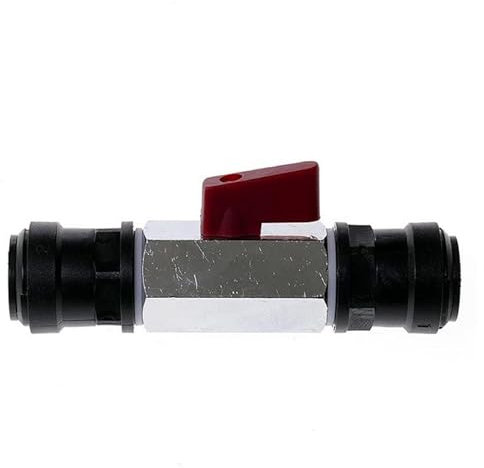 Luftabsperrhahn LMSK 15, Ø 15 mm Kugelhahn Messing Kunststoff Steckverbinder