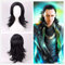 Thor Loki Cosplay Perücke Infinity War Schwarz Langes Haar Halloween Rollenspiel für Unisex Adult Concert Party SY-793