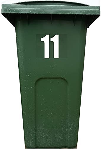 4X Bin Sticker Vinyl Number 1-99 Large Recycling Box Wheelie Self Adhesive (11)