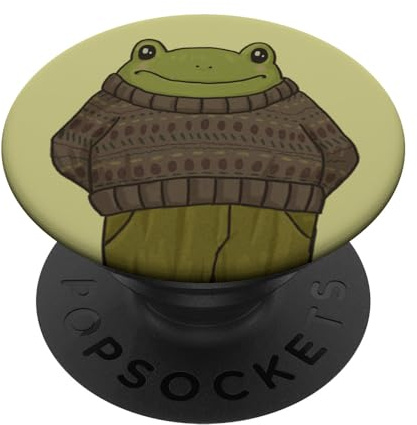 Cute Cottagecore Frog Goblincore Dark Academia PopSockets Adhesive PopGrip
