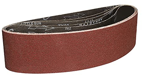 Sruhrak Nastri Abrasivi 100 x 915 mm - Grane 40 Carta Abrasiva per Levigatrice a Nastro, per Levigare,Limare,Affilare e Rimuovere Metallo/Legno (5 Pezzi)