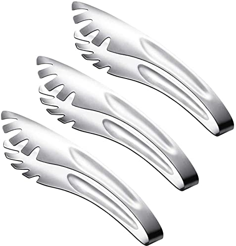 LATRAT 3 Stück Spaghetti-Zange Edelstahl für Kochen und Essen - Küche Food Tong