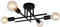 JHLBYL Deckenlampe Industrial Vintage Deckenleuchte E27 Lampe Schwarz 4-Flammig Kronleuchter Modern Metall Pendelleuchte für Schlafzimmer Wohnzimmer Esszimmer Küche