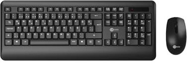 Lecoo KW202 Wireless Turkish Q Black Keyboard & Mouse Set - QWERTY Layout, 1200DPI Optical Mouse, Win/Mac Compatible, Liquid Spill Resistant, Wrist Rest, USB Wireless, Laptop/PC Compatible