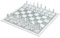 Milageto Gioco di Scacchi in Vetro, Design Elegante, Vetro Resistente, 32 Parti Opache E Trasparenti, Pavimenti in Feltro - 20x20 cm