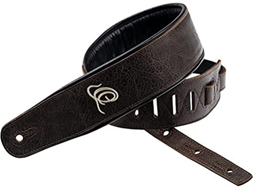 Ortega Guitars Gitarrengurt Länge Verstellbar - Akustik Gitarre / Bass, E-Gitarre, E-Bass - Classic Series - Echtleder, Vintage Bronze (OSCL-6)