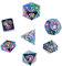 DollaTek Dragon Pattern DND Metal Dice Set Used for Dungeon and Dragon DND Dice Game (with Black Bag) - colorful