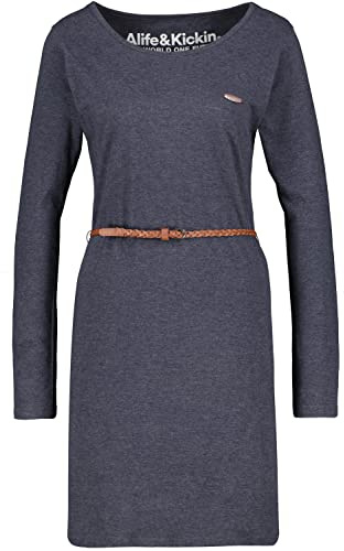 ALIFE and Kickin EllinAK A Longsleeve Dress – Damen Jerseykleid Kurz – Bequem & Lässig für Alltag & Freizeit – Leichtes Sommerkleid für warme Tage