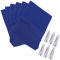 Medifier 6 Pack PVC Heavy Duty Inflatable Boat Repair Patch Kit with Glue 185mm*125mm Rubber Boat Waterproof Patches Adhesive Repair Accessory Kit for Inflatable Boat Canoe Kayak Blue