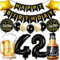Ouceanwin Luftballon 42. Geburtstag Deko Männer Frauen, Ballons Geburtstagsdeko 42 Jahre Mann Frau, Folienballon Weinflasche Bier Deko Helium Ballon Whisky für 42 Jahre Geburtstag Party Deko