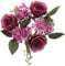 VALICLUD Kerzenkranz Rose Kranz Kerzenring Osterkranz Ostern Hochzeit Kerzenhalter Blumenkranz Künstliche Blumen Türkranz für Stumpenkerzen Stabkerzen Weihnachten Tischdeko