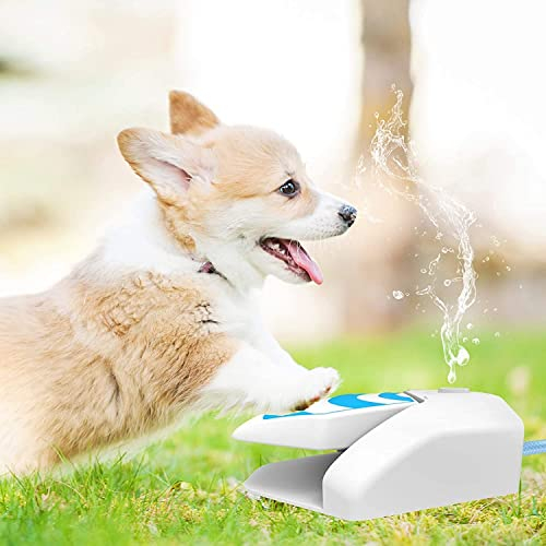 ALL FOR PAWS Outdoor Dog Water Fountain, Step On Paw Activated Garden Sprinkler with Water Pedal