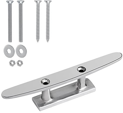 BB Hapeayou Boat Dock Cleats Stainless Steel Hooks with Screws for Tie Down Towels (6 inch (1pcs))