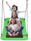 KOMFOTTEU Altalena a nido d'ape con corde regolabili, altalena per bambini e adulti, 150 cm x 80 cm, altalena da giardino fino a 150 kg, per interni ed esterni (verde)