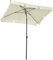 AND HOME Ombrellone Da Giardino Rettangolare, 2x1.3cm, Parasole, Regolabile, Antivento, Palo Inclinabile, Anti-UV, Ideale Per Spiaggia E Giardino, Beige