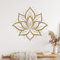 GRAZDesign Wandtattoo Lotus Lotusblume Mandala Blume Wandaufkleber Hindu für Wohnzimmer Schlafzimmer Flur aus Vinylfolie - 42x40cm / grau