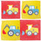 KAMACA 4er Set Magisches Handtuch Baumwolle Zaubertuch für Kinder Zauberhandtuch Mitgebsel Geschenkidee Kindergeburtstag Geschenk (4er Set Traktoren)