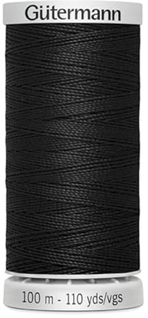 Gütermann Garn M782 Extra Stark Nähgarn Polyester 100m Nähmaschinengarn für alle stark beanspruchten Nähte (schwarz)
