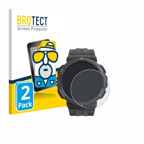BROTECT Schutzfolie für Amazfit Active Edge | 2 Stück Entspiegelnder Displayschutz Made in Germany Matte Displayschutz-Folie Anti-Reflex Anti-Fingerprint Einfache Montage