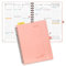 POPRUN Kalender 2025 Wochenplaner Ringbuch mit Softcover, ca. A5 (22 x 16,5 cm), 12-Monate-Terminplaner (Jan.2025-Dez.2025) 1 Woche 2 Seite mit 100 GSM FSC®-Zertifiziertem Papier - Rosa