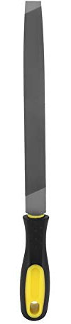 Ausla Lawnmower Blade Sharpener, Workshop File Half Round, Key File Flat Stump Metal File 31.5 Cm with Handle, T12 Carbon Steel Blade Sharpener Ergonomic Design for Engineers