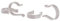 6er Pool Clip, Halteklamer für Poolabdeckung 40-44mm (Weiss)